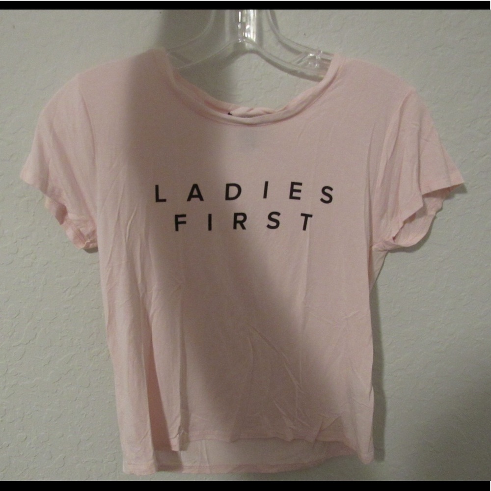 “Ladies First” Light Pink Top